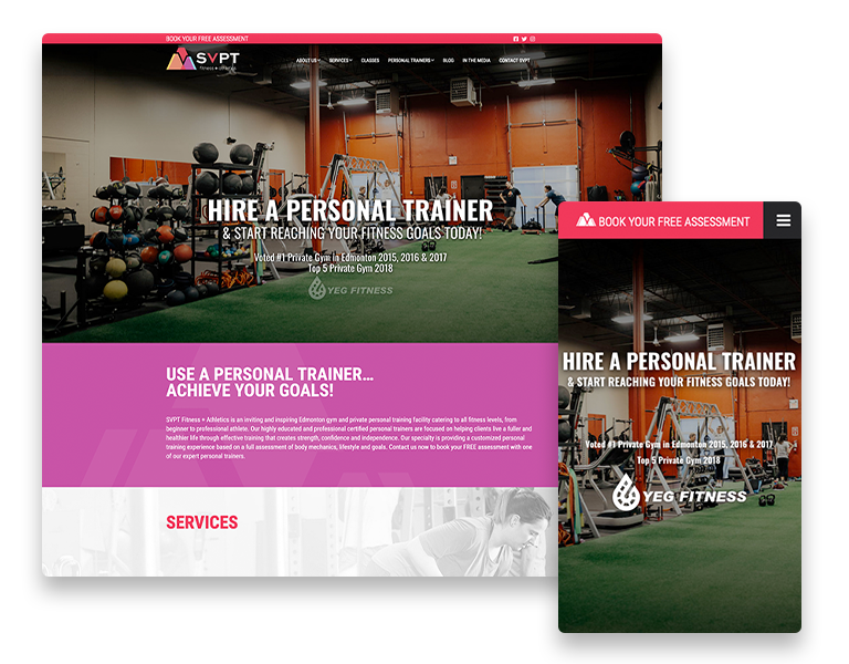 Website Design and SEO for SVPT Fitness