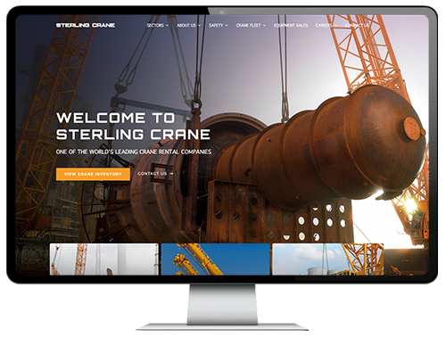 Website design for Sterling Crane Canada